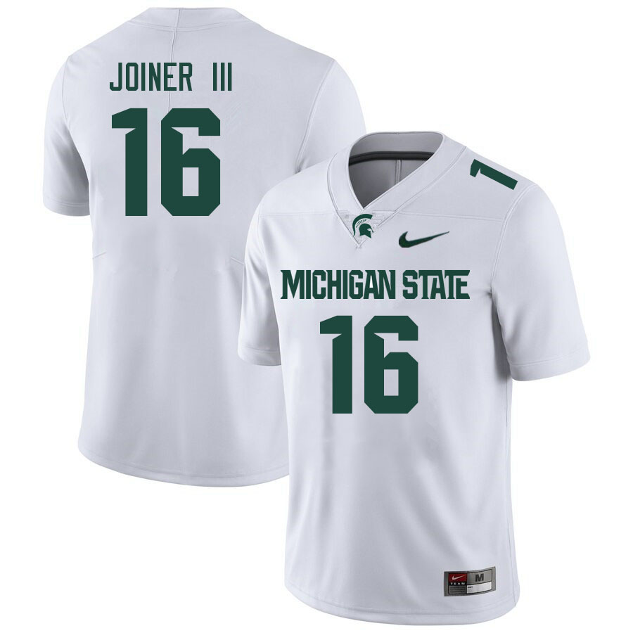 Men #16 Harold Joiner III Michigan State Spartans College Football Jerseys Stitched-White
